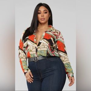 Fashion Nova Amara Top-Orange Combo